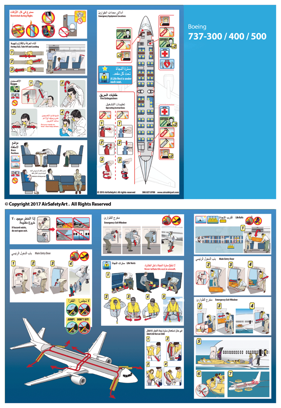 airline safety card pdf